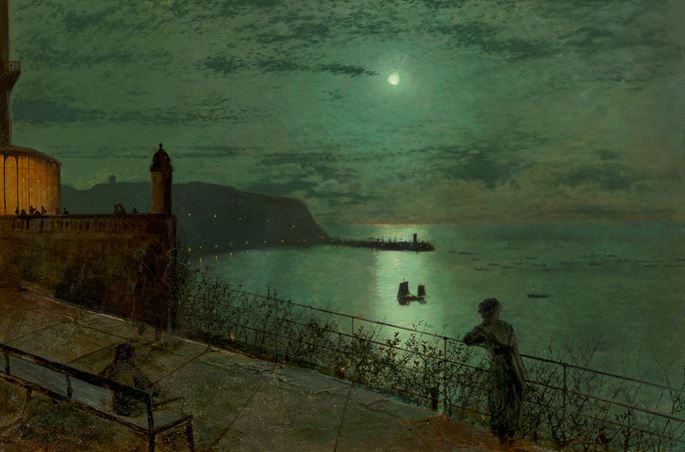 John Atkinson Grimshaw - Scarborough from the seats near The Grand Hotel | MasterArt